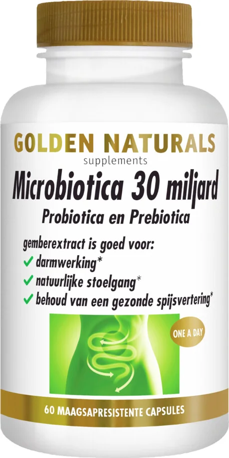 2x Golden Naturals Microbiotica 30 Miljard 60 vegacapsules