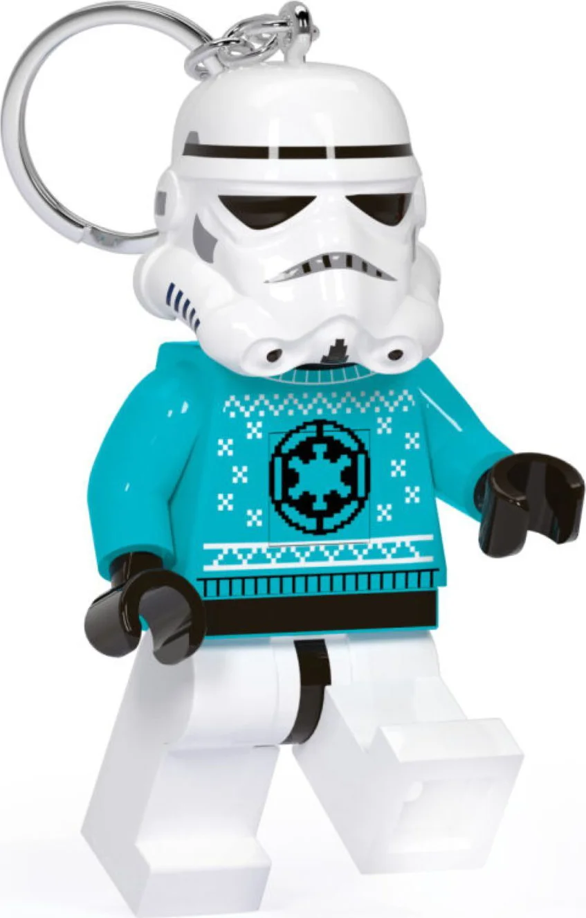 LEGO Stormtrooper in kersttrui sleutellampje