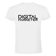 Digital Marketer Heren T-shirt | online | marketing | internetmarketing | media | onderneming | webshop | Wit
