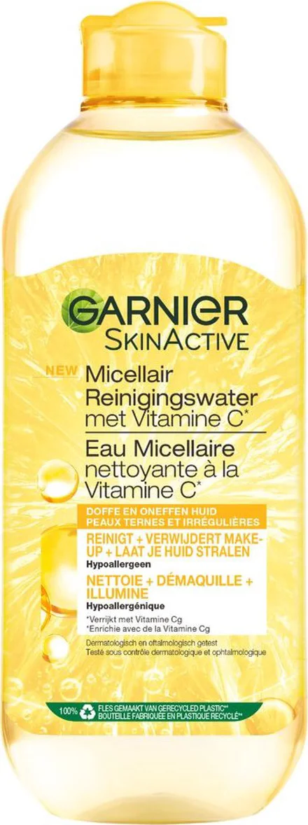 3x Garnier SkinActive Micellair Reinigingswater met Vitamine C 400 ml