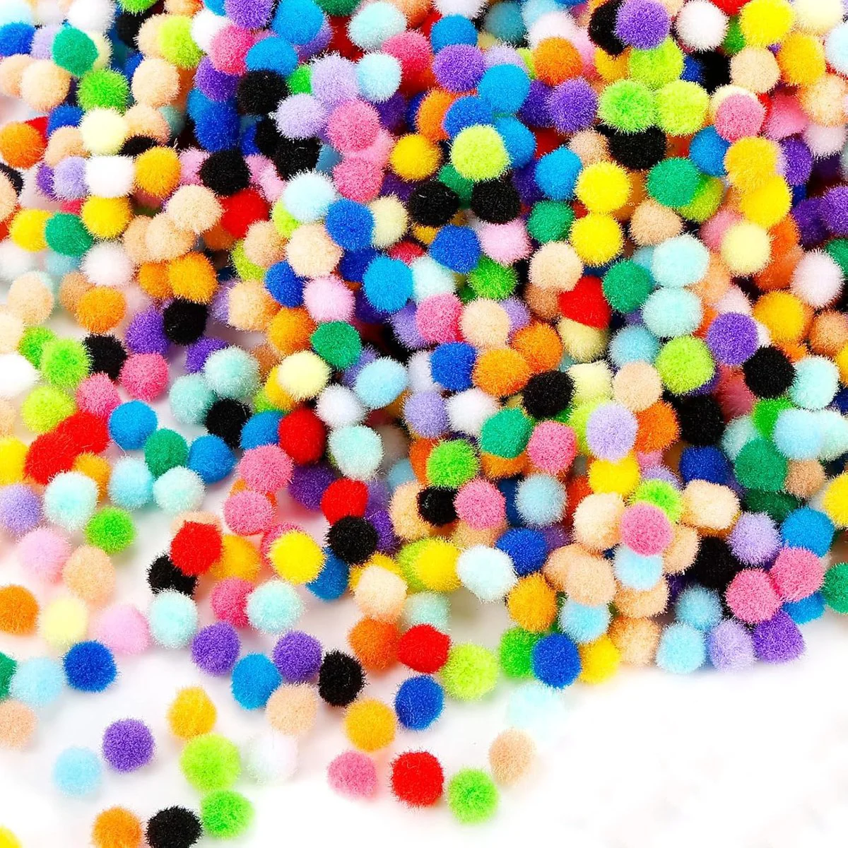 Allerion Gekleurde Pompons - 1100 stuks van 1 cm - Knutselen & Decoratie