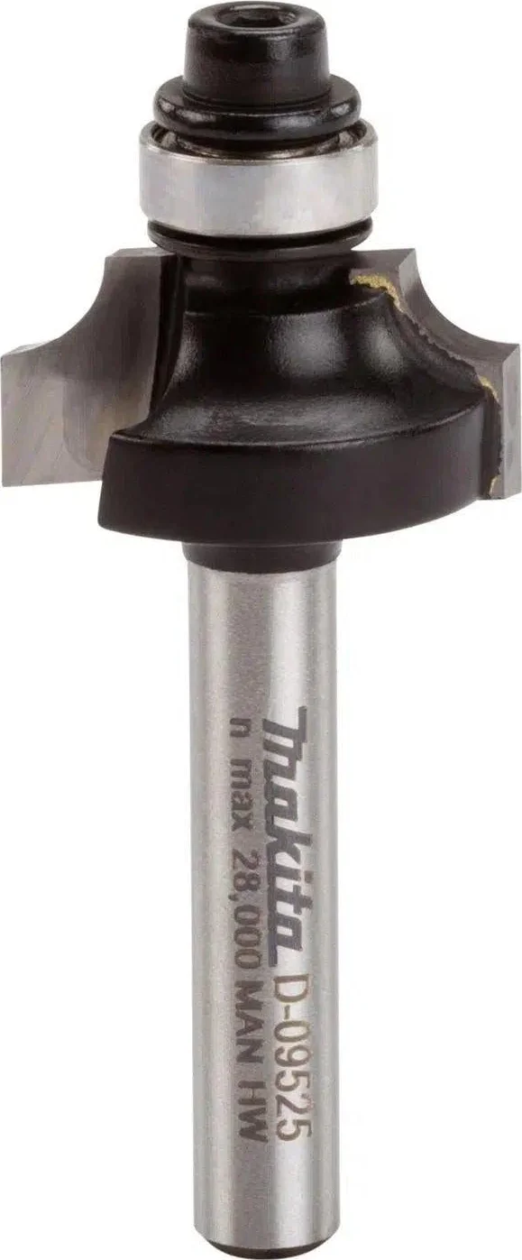 Makita D-09525 Freesbit Kwartrondfrees + lager S 6mm 20,64x9,53mm R3,97