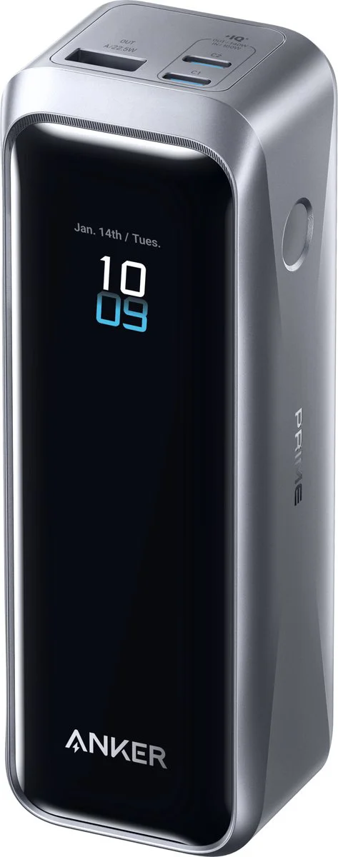Anker Prime Powerbank 20.000 mAh met Snelladen Zwart