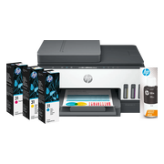 HP Smart Tank 7307 + extra 1 set extra inktflesjes