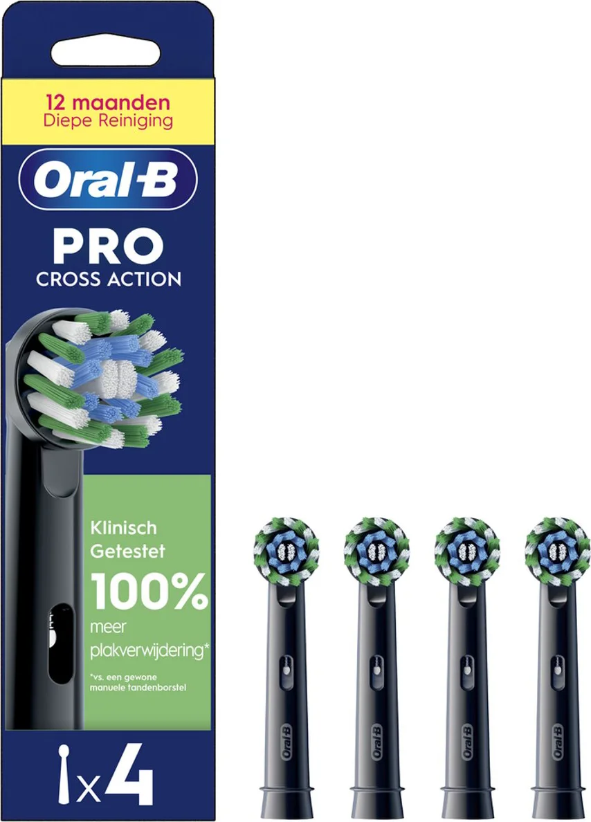 Oral-B Pro Cross Action Zwart (4 stuks)