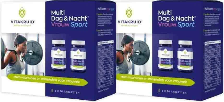 2x Vitakruid Multi Dag & Nacht Vrouw Sport 60 tabletten