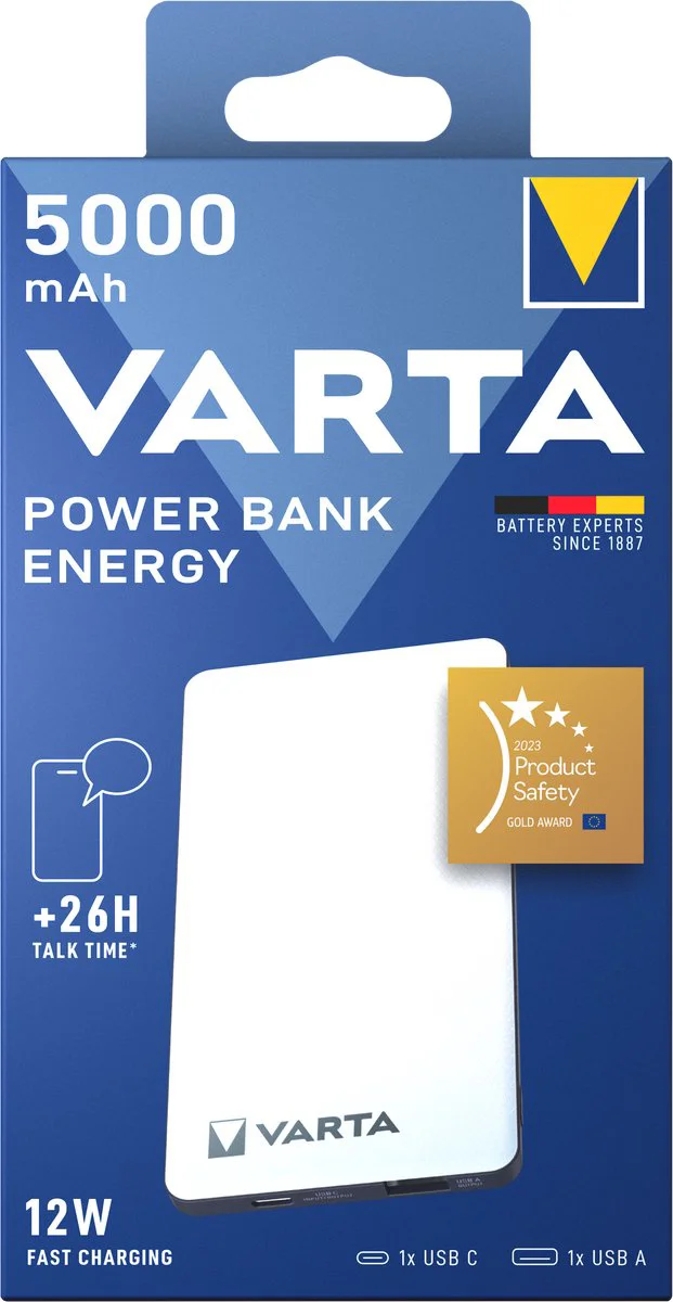 Varta Power Bank Energy 5000 mAh Box 1 stuk