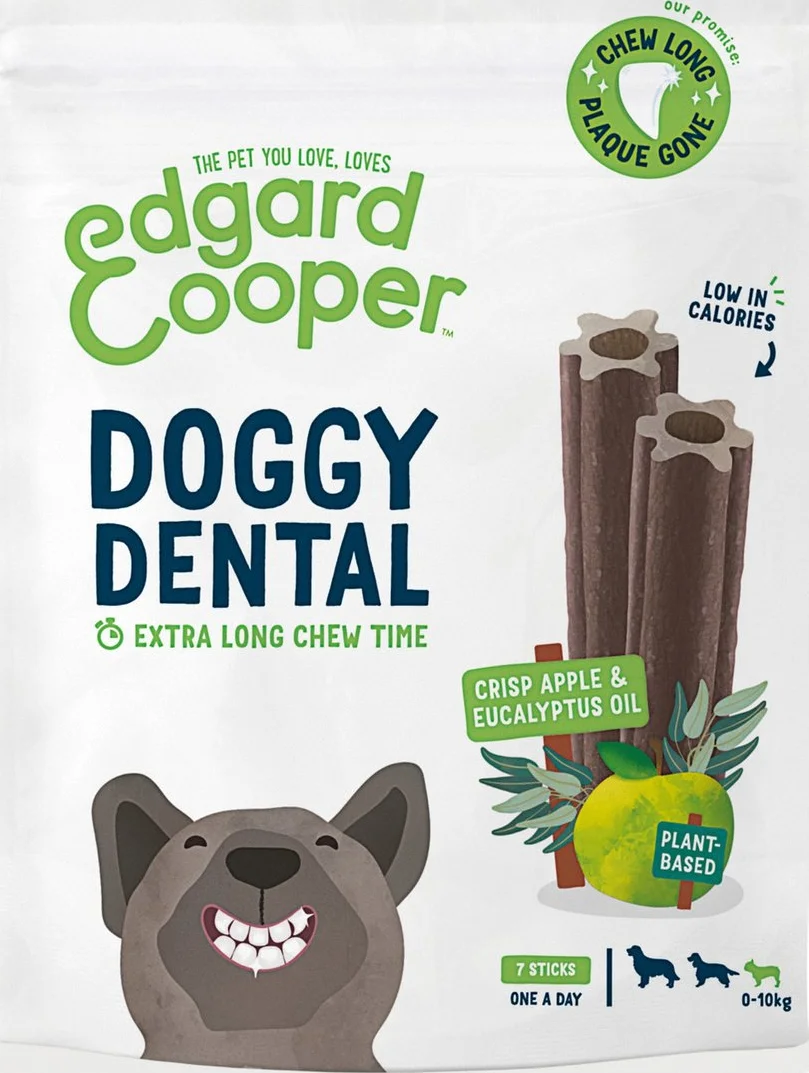 Edgard & Cooper Doggy Dental Sticks Small Appel - Eucalyptusolie