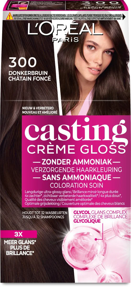 L'Oréal Casting Crème Gloss Semi-Permanente Haarkleuring 300 Donkerbruin