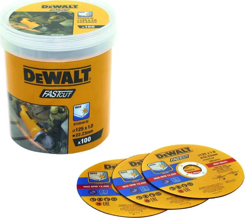 DeWALT DT20540 Doorslijpschijven 125x22.2x1mm metaal VE=100