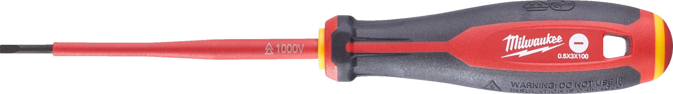 Milwaukee Tri-Lobe VDE Schroevendraaier, SL 0,5x3x100 - 4932478713