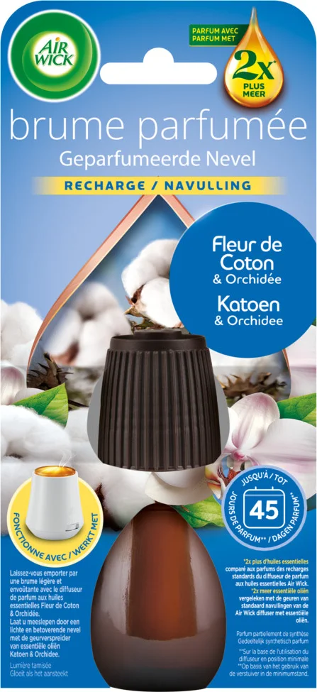 Air Wick Essential Mist Automatische Luchtverfrisser Navulling Katoen & Orchidee 20 ml