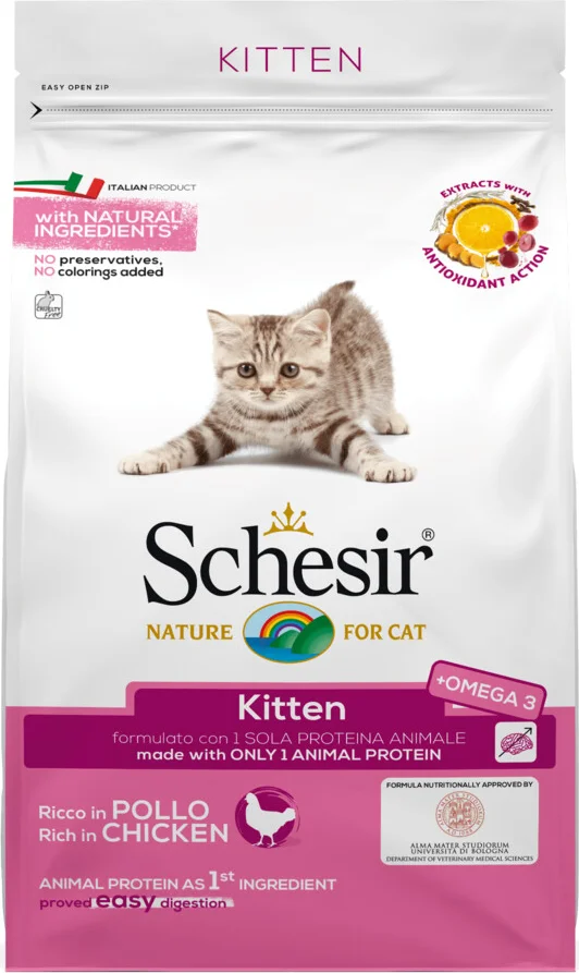 6x Schesir Kattenvoer Dry Kitten 1,5 kg