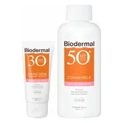 Biodermal Lichaam en Gezicht Gevoelige Huid Zonnebescherming Pakket