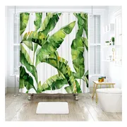 RX Goods® Tropisch Jungle Douchegordijn - 180x180cm - Incl. 12 Ringen - Waterafstotend - Polyester