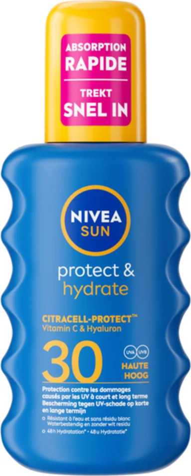 3x NIVEA Sun Protect & Hydrate Zonnebrand SPF 30 200 ml