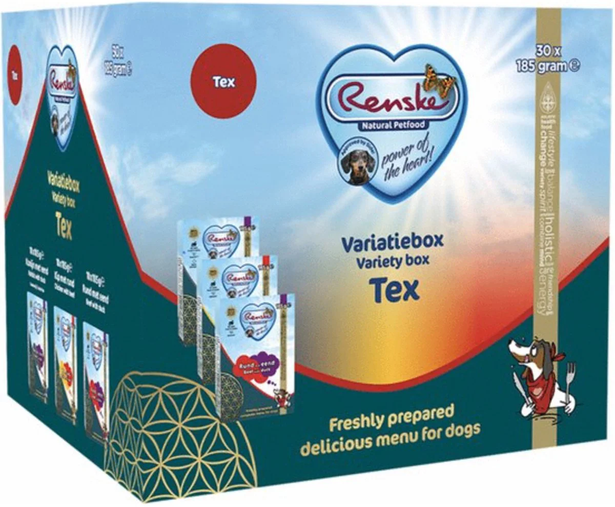 Renske Vers Variatiebox Hondenvoer Nat Tex 30 x 185 gr