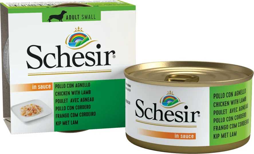 Schesir Hondenvoer Kip Lam in Saus 85 gr