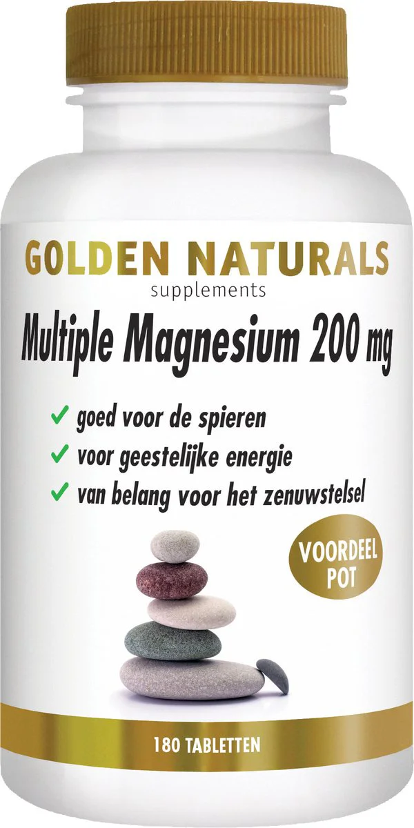 Golden Naturals Multiple Magnesium 200mg Vegan 180 tabletten