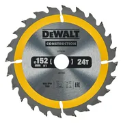 DeWALT Cirkelzaagblad voor Hout | Construction | Ø 152mm Asgat 20mm 24T - DT1930-QZ
