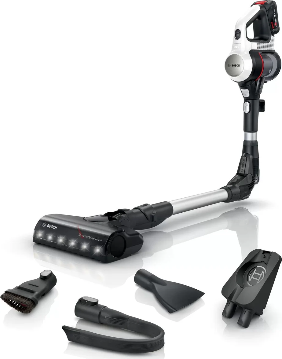 Bosch Unlimited 7 – Steelstofzuiger Draadloos 220W – Draadloze Stofzuiger – Op Accu – Zonder Zak – BBS711W