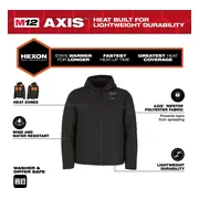 Milwaukee M12™ HPJBL3-0 (XXL) HEXON Verwarmde pufferjas zwart - 4932493841