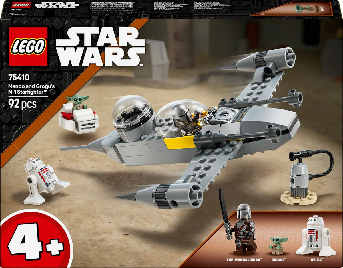 LEGO Star Wars Mando en Grogu's N-1 Starfighter 75410