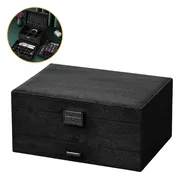 Bobbel Home - Luxe sieradendoos - Velvet - Zwart- Rechthoek - 18 Vakken - 11x24.5x18 cm