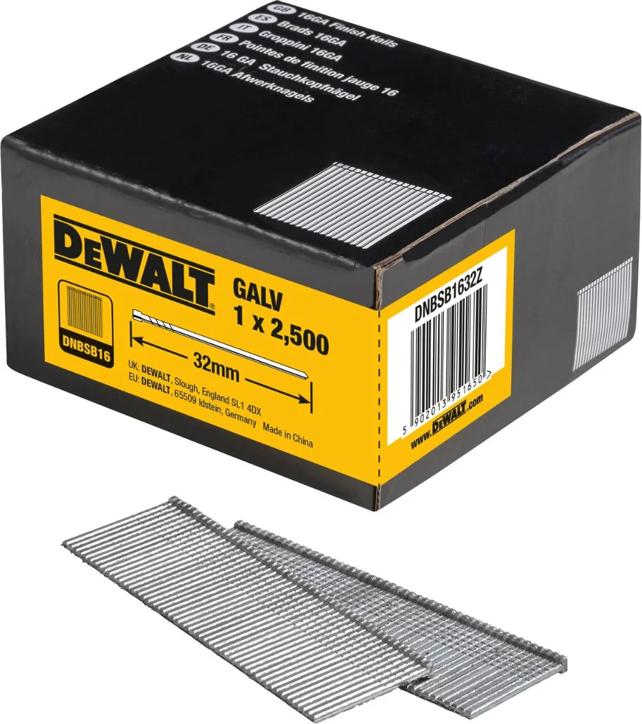 DeWALT DNBSB1632Z 16 Gauge GAL Spijkers 1.5x32mm VE=2500