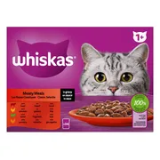2x Whiskas 1+ Classic Selectie in Saus Maaltijdzakjes Multipack 24 x 85 gr