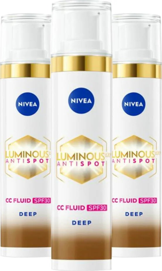 3x NIVEA Luminous630 CC Cream SPF 30 Dark 40 ml