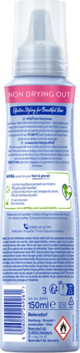 3x NIVEA Styling Mousse Extra Strong 150 ml