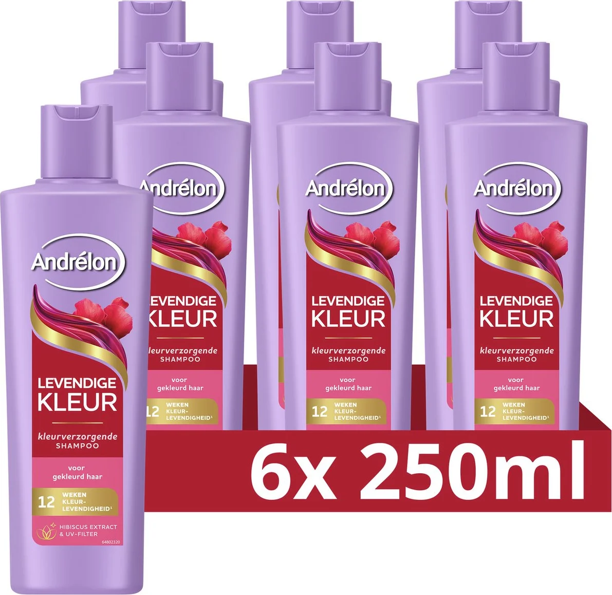6x Andrélon Shampoo Levendige Kleur 250 ml