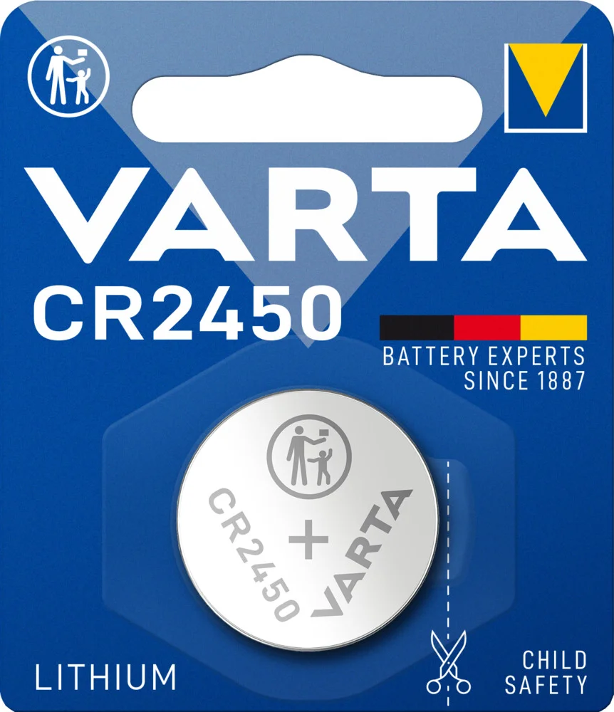 100x Varta Lithium Coin CR2450 Blister