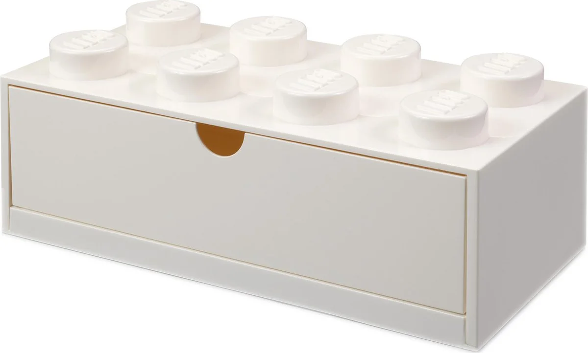 LEGO Bureaulade met 8 noppen - wit