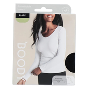 Boody Damestop Lange Mouw Zwart L