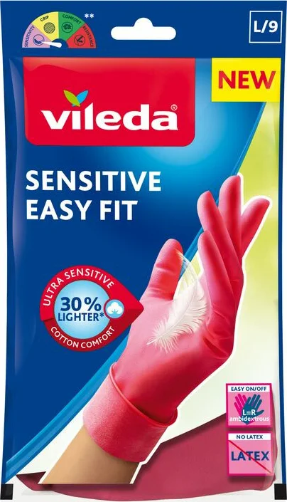12x Vileda Handschoenen Sensitive Easy Fit Large 1 paar