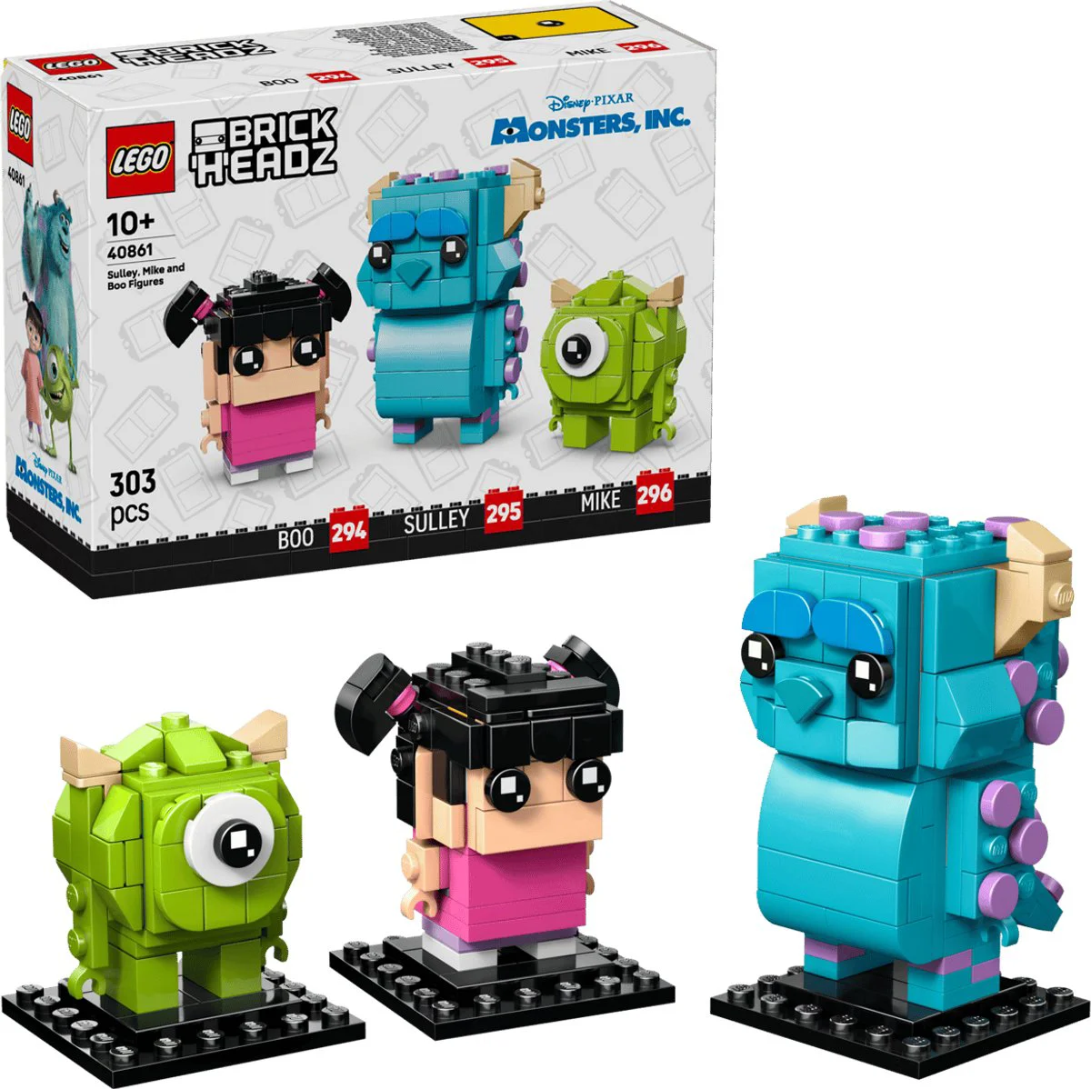 LEGO BrickHeadz Figuren van Sulley, Mike en Boe 40861
