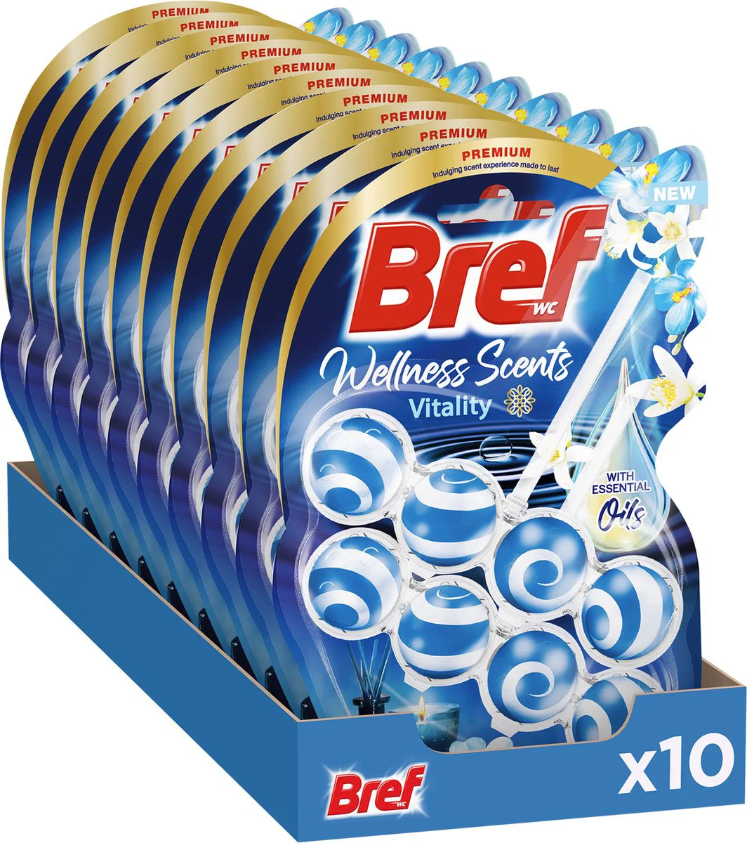 10x Bref Toiletblok Wellness Scents Vitality 2 stuks