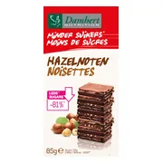 Damhert Minder Suikers Chocoladetablet Hazelnoten 85GR