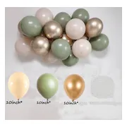 Retro - Vintage - Geboorte - Verjaardag Ballonnen | Groen - Goud - Beige/Zalm/Perzik | Ballon | Effen | Baby Shower - Kraamfeest - Verjaardag - Geboorte - Fotoshoot - Wedding - Marriage - Birthday - Party - Feest - Huwelijk - Jubileum | DH collection