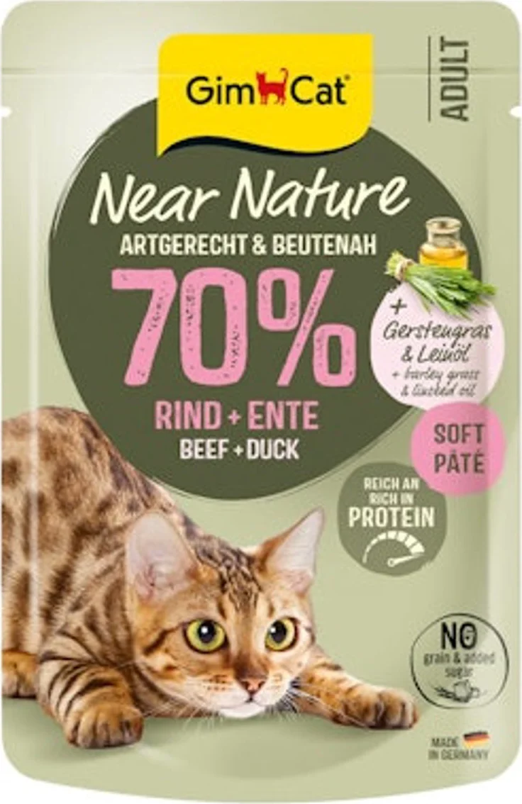 GimCat Kattenvoer Near Nature Rund & Eend 85 gr