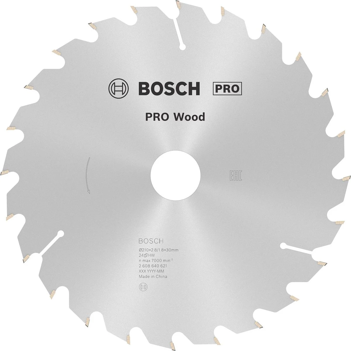 Bosch Professional Cirkelzaagblad PRO Wood | Ø 210 x 2,8 x 30mm 24T - 2608640621