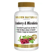 2x Golden Naturals Cranberry & Microbiotica 180 vegacapsules