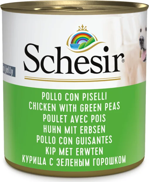 Schesir Hondenvoer Kip Erwten in Gelei 285 gr