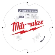 Milwaukee Cirkelzaagblad voor Cementplaten | Ø 160mm Asgat 20mm 4T - 4932471293