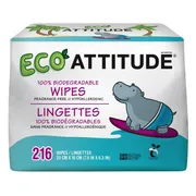 Attitude Eco Wipes Navul 3-pack 216ST