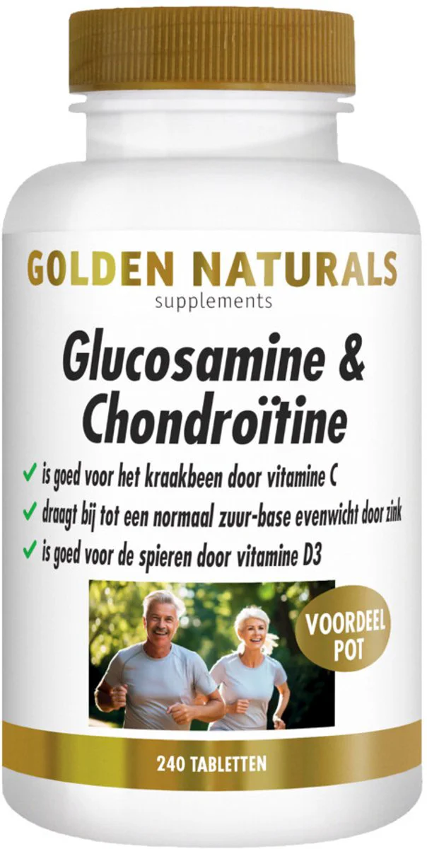 2x Golden Naturals Glucosamine & Chondroïtine 240 tabletten