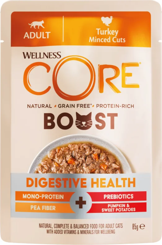 Wellness Core Kattenvoer Boost+ Digestive Health Kalkoen 85 gr