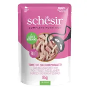 Schesir Kattenvoer Tonijn - Kip - Ham in Gelei 85 gr